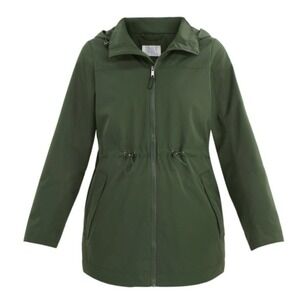 Time and Tru Lightweight Anorak‎ Jacket Green Vine Medium 8–10 New NWT